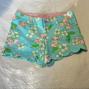 Lilly Pulitzer Blue and Pink Floral Shorts